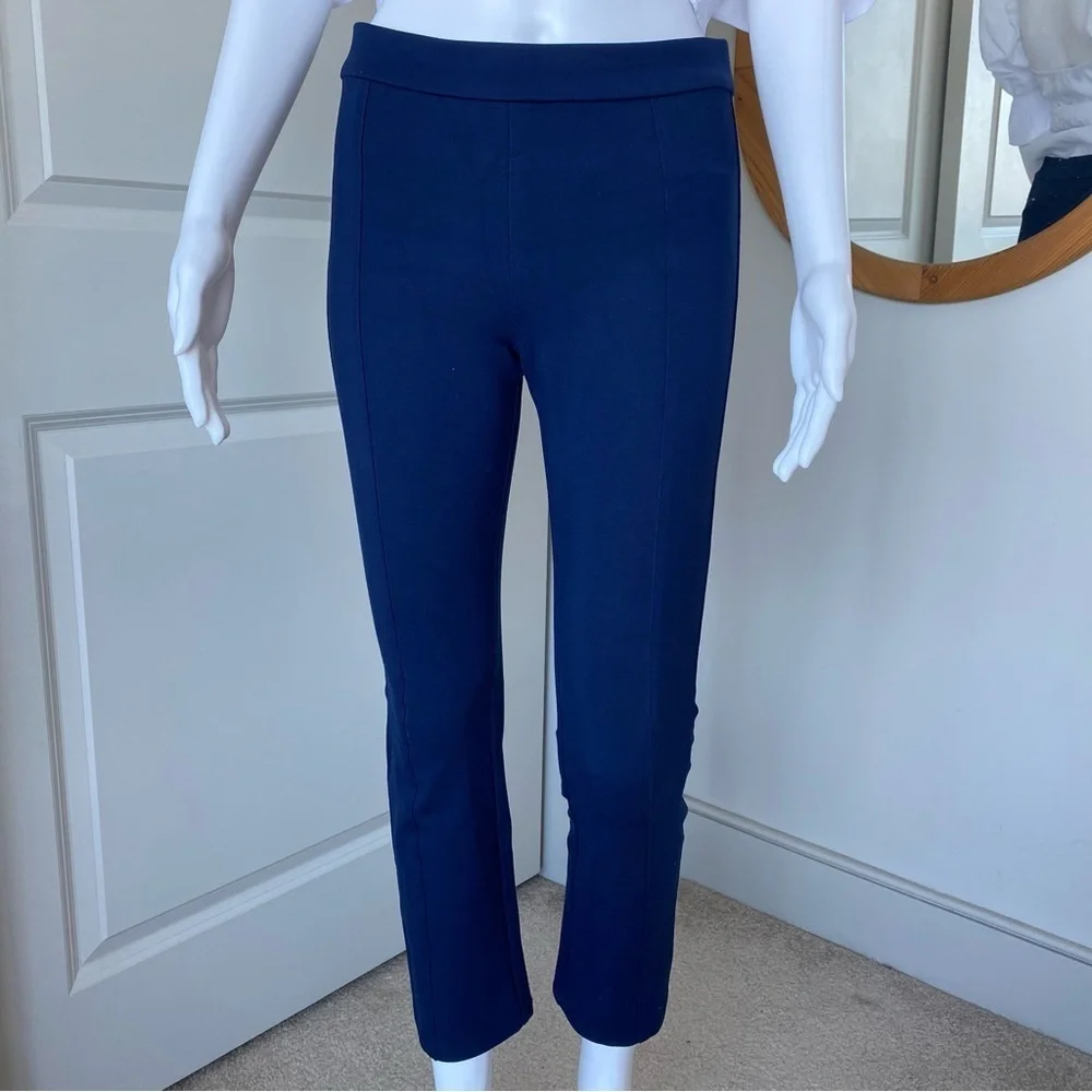 TORY BURCH BLUE STRETCH PANTS, SIZE XS